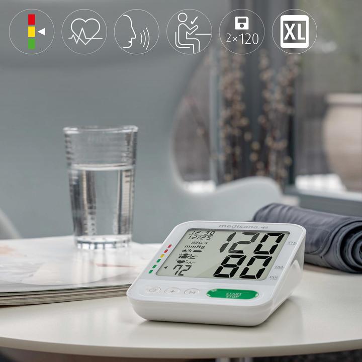 Actual product image Medisana BU 586 Voice Upper Arm Blood Pressure Monitor Large Cuff 23-43 cm (Blood pressure monitor upper arm)