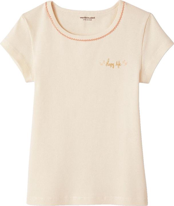 Actual product image Vertbaudet 3er-Pack Mädchen T-Shirts, Ripp Oeko-Tex (140)