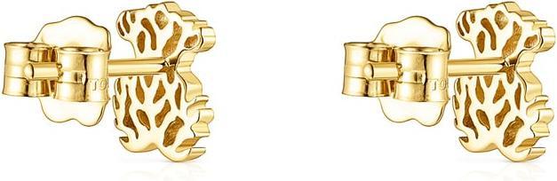 Image du produit Tous Boucles d'oreilles en or flatté avec une vraie perle et un ours en peluche 611003200 (Or)