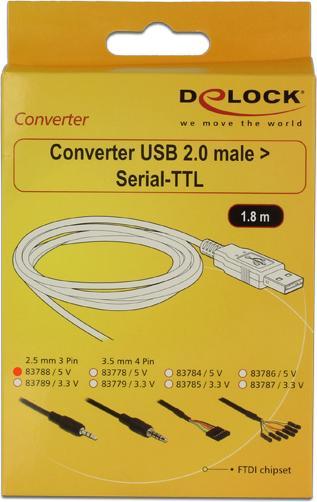 Produktbild Delock TTL – 2.5mm (1.80 m, USB)
