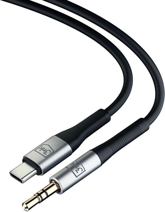 Produktbild 3MK USB C — 3.5mm Klinke (1 m, 3.5mm Klinke (AUX))