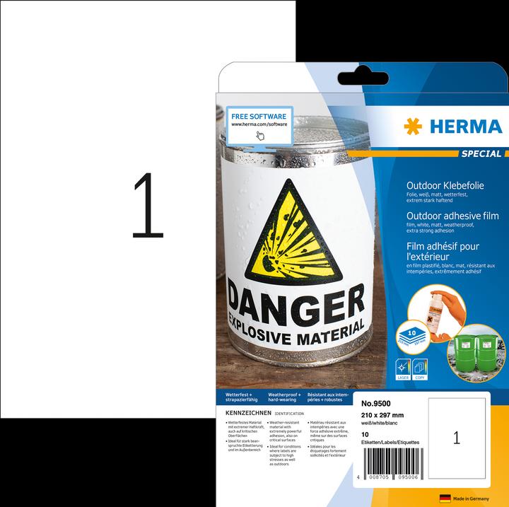 Actual product image HERMA Weatherproof labels A4