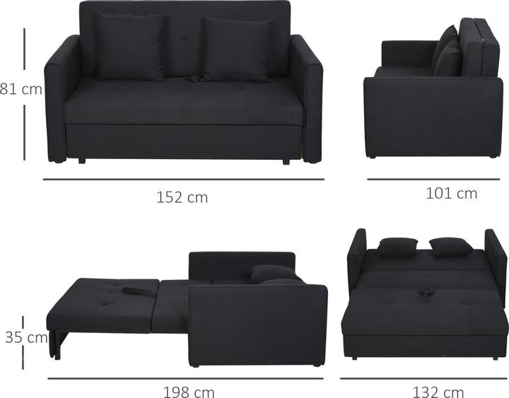 Produktbild Homcom Schlafsofa (Bettsofa)