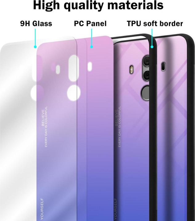 Actual product image Cadorabo TPU 2 colors glass cover (Mate 10 Pro)