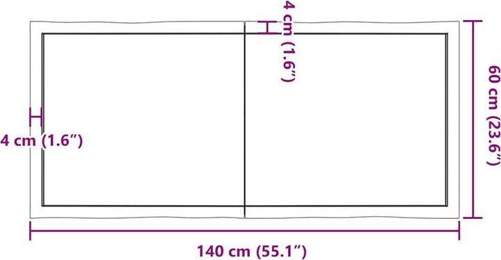 Image du produit VidaXL Aneta (140 x 60 x 6 cm)