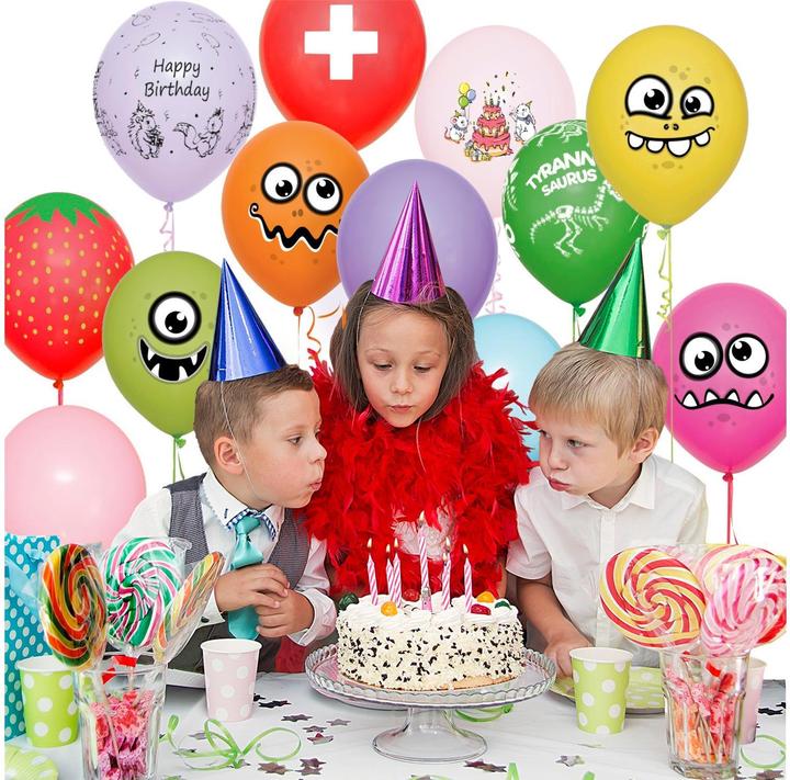 Produktbild Belbal Luftballon Schweiz Rot/Weiss, Ø 60 cm, 2 Stück (2 x)