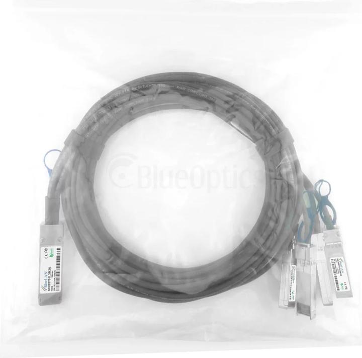 Actual product image BlueLAN Fortinet FN-CABLE-QSFP28-4SFP28-2 compatible QSFP28 DAC SC282701L2M26