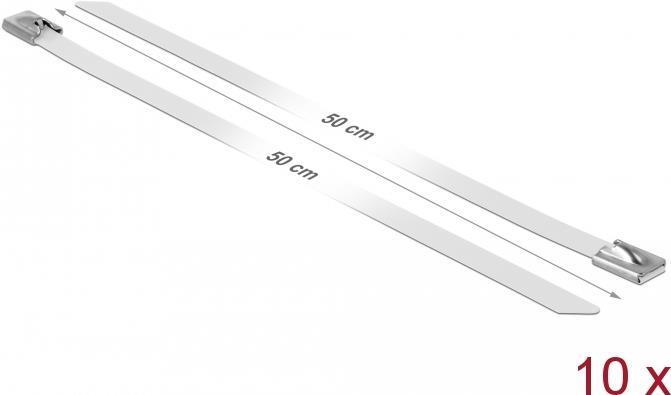 Actual product image Delock Stainless steel cable tie 500x7,9 10 pcs. (Metal cable ties, 500 mm, 10 pcs.)