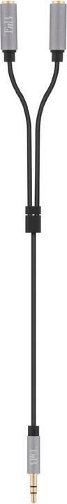 Actual product image T'nB DOUBLEUR JACK 3.5 M/F 20CM (NOIR/GRIS) (0.20 m)