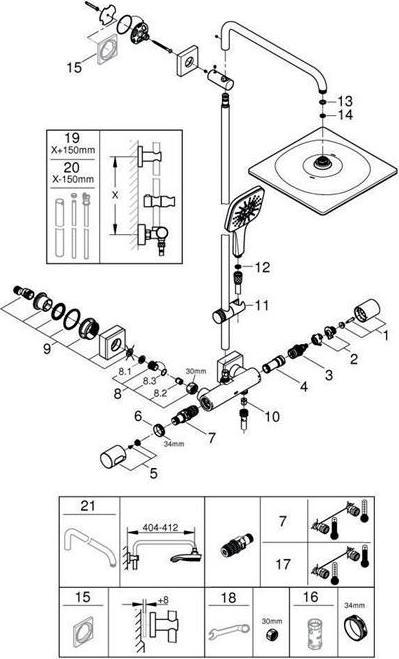 Produktbild Grohe Rainshower SmartActive 310 Duschsystem