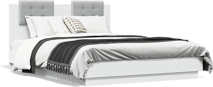 Actual product image VidaXL Bed frame with headboard and LED lights (135 x 190 cm)