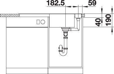 Produktbild Blanco Axia III 5 S (Aufsatzspülbecken, 51 cm, 91.50 cm)