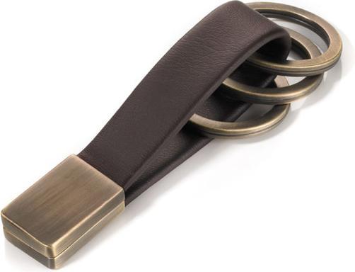 Produktbild Troika TWISTER ANTIK Schlüsselhalter Lederschlaufe mit "TWIST-Verschluss", braun/antik gold