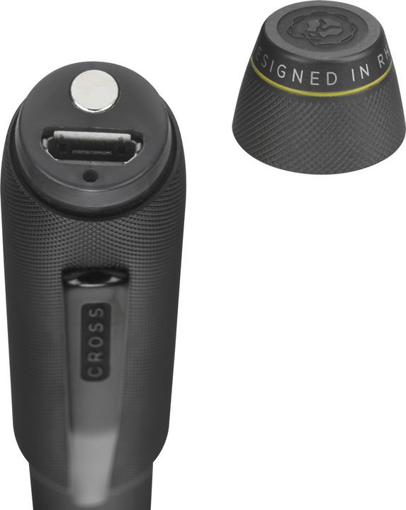 Actual product image Cross PDA stylus Tech Pro black textured with engraving field in gift box