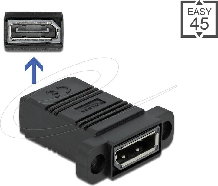 Delock Easy 45 DisplayPort Adapter gerade (3.85 cm)
