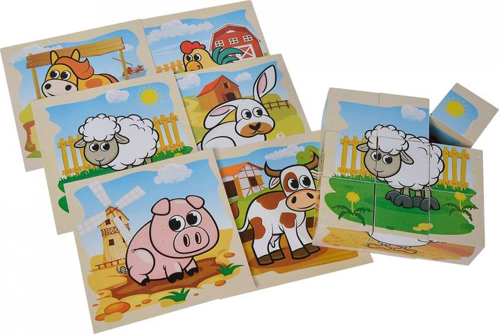 Actual product image Eichhorn Houten Blokpuzzel Boerderij (9 pieces)