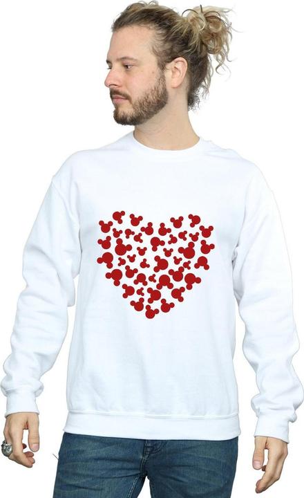 Actual product image Disney Mens Mickey Mouse Heart Silhouette Sweatshirt (XL)