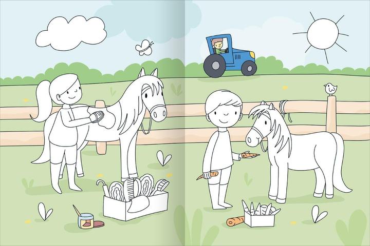 Image du produit Mon grand livre de coloriage coloré - Chevaux et poneys