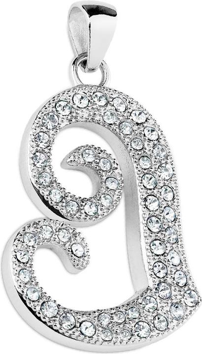 Actual product image Star Piercing Pendant silver long heart (Surgical steel 316L)