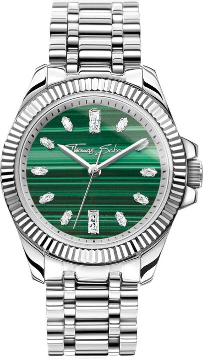 Image du produit Thomas Sabo WA0434 Damenuhr Divine Jewellery Stone silberfarben 33mm 5ATM (Montre avec pierre précieuse, 33 mm)