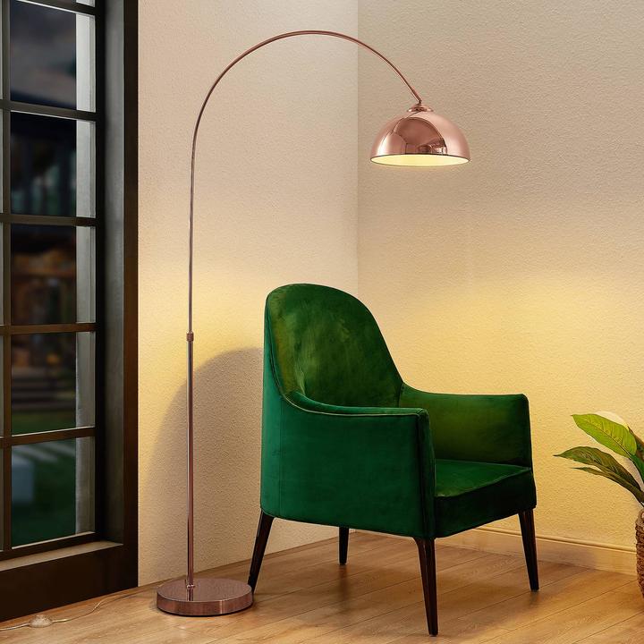 Immagine prodotto Lindby Lampada da terra ad arco Lennart, rame (E27)