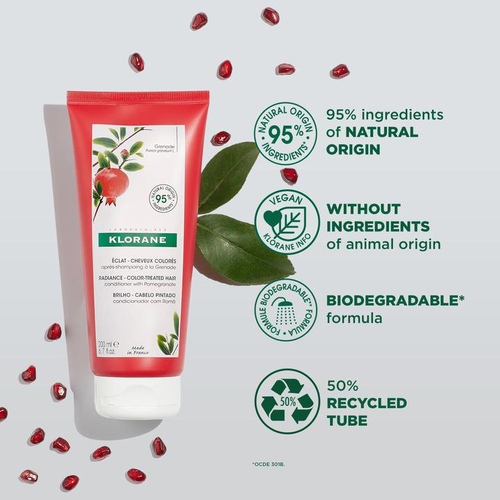 Actual product image Klorane Colour shine care balm with pomegranate (200 ml)