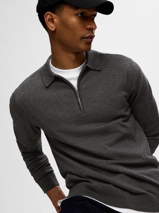 Produktbild Selected Homme Strick Langarm-Poloshirt (L)
