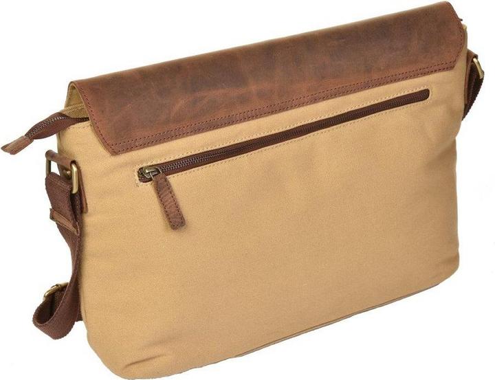 Produktbild Dermata Aktenmappemit Überschlag aus Canvas/Leder