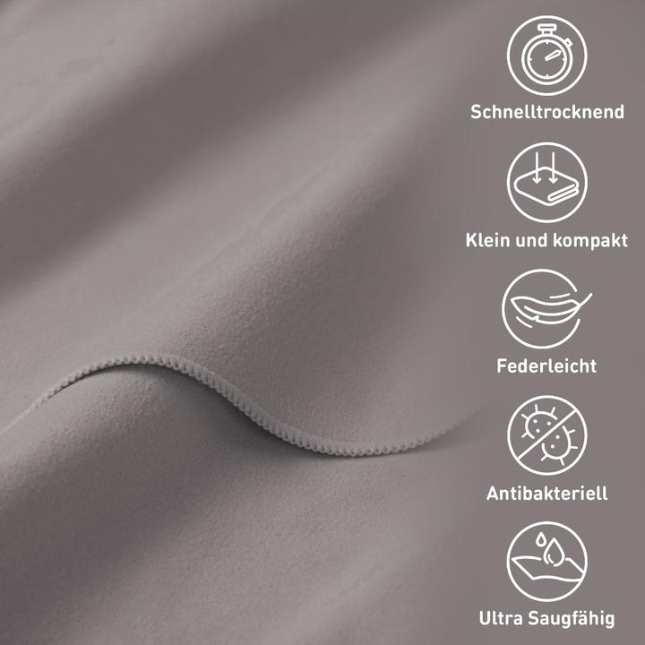 Actual product image Fit-Flip Fitnesshandtuch Mikrofaser mit Reissverschlusstasche 130x48cm (130 x 48 cm)
