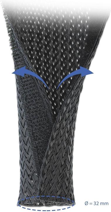 Actual product image Delock Cable conduit 10mx32mm, with velcro fastener (Cable conduit, 1000 cm)