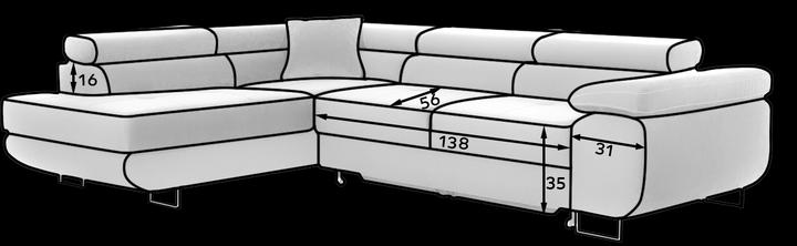 Actual product image ELTAP Anton (4-seater, Sofa bed, Corner sofa)