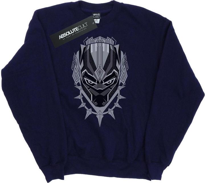Schwarzer Panther Kopf Baumwolle Sweatshirt