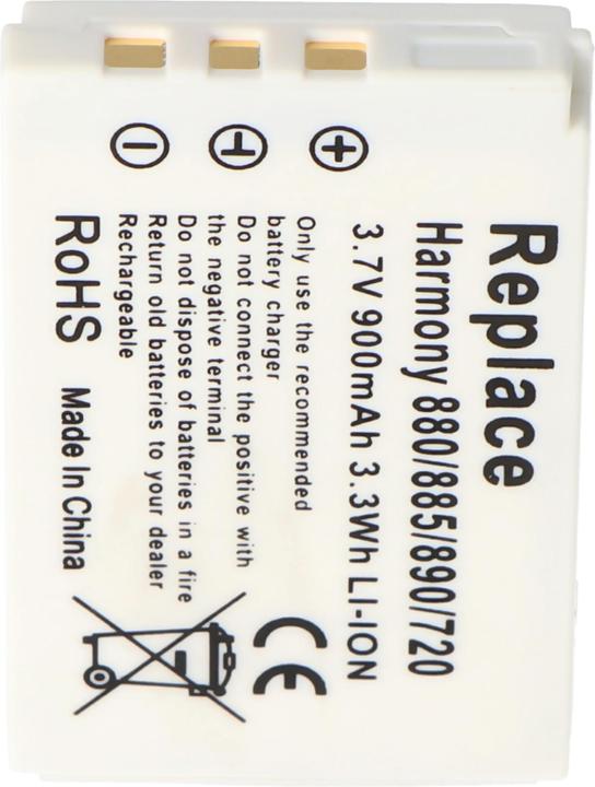 Image du produit Logitech Akku Harmony 900, 880, 885, 890, 720 (1 pcs, Spécifique à l'appareil, 900 mAh)