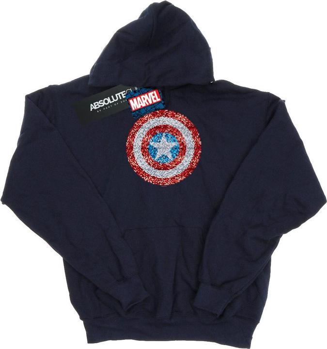 Captain America Pixelated Shield Kapuzenpullover (S)