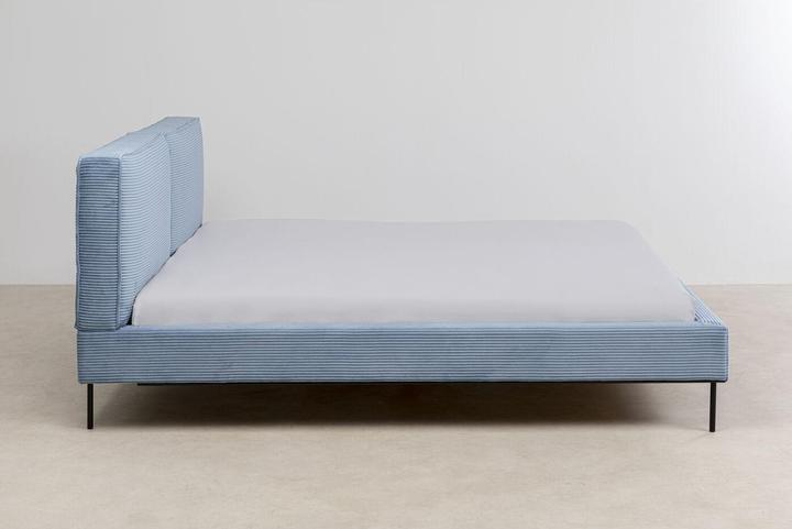 Produktbild Kare Design Bett East Side Cord Blau 180x200cm (180 x 200 cm)