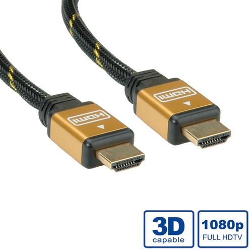 Produktbild Roline Gold HDMI High Speed Kabel, ST-ST 2,0m (2 m, HDMI)