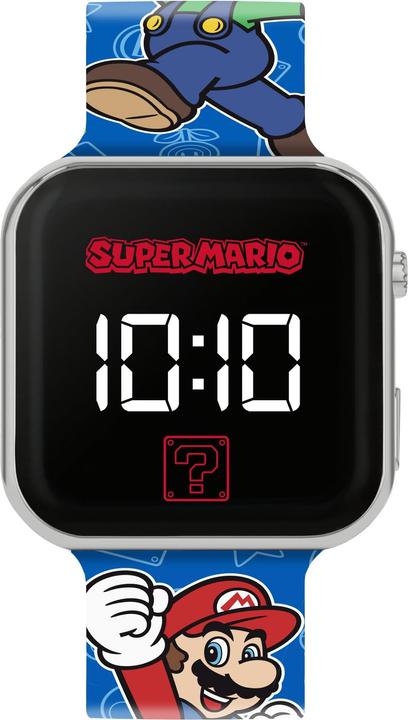 Disney Mario Kids LED Quartz Silicone Blue Strap Watch GSM4259 (Digitaluhr)