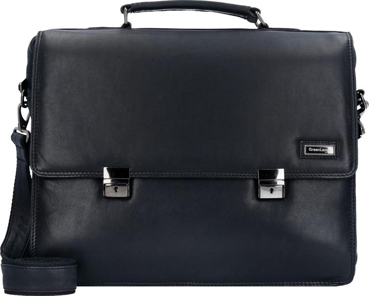 Image du produit Greenland Nature Black Nappa Porte-documents en cuir 40 cm Compartiment pour ordinateur portable