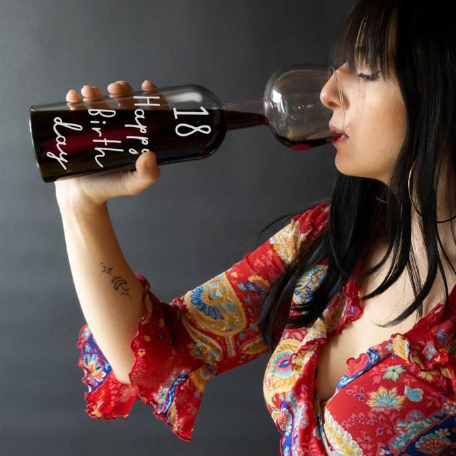 Produktbild pos Weinglas-Flasche - Wine Lovers - ca. 750 ml (75 cl)