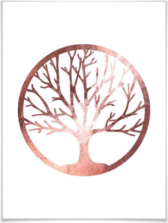 Produktbild Trenddeko Baum des Lebens - Roségold-Optik (100 x 120 cm)