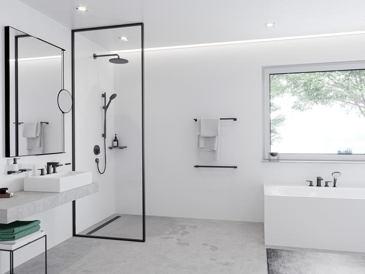 Produktbild hansgrohe AddStoris Zahnputzbecher, Wandmontage, mattschwarz