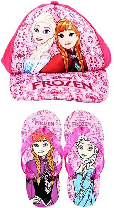Immagine prodotto Disney Set di ragazze Forzen con cappellino da baseball e infradito (33, 33.5, 34)