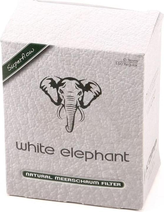 Immagine prodotto Kopp Elefante Bianco Filtro per pipa di Meerschaum naturale Superflow 9mm Confezione da 150 pezzi.