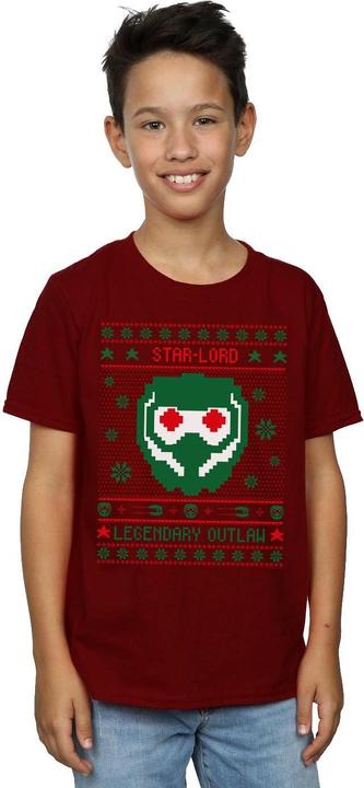Actual product image Boys Guardians Of The Galaxy Vol. 2 Star Lord Fair Isle T-Shirt (152, 158)