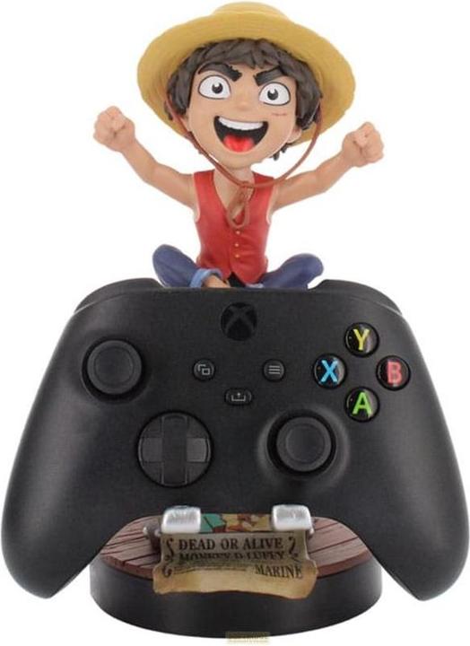 Actual product image Exquisite Gaming One Piece Cable Guys Charging Holder Monkey D. Ruffy Wanted Poster 21 cm