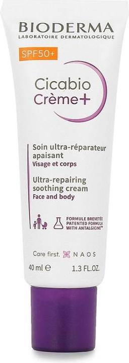 Bioderma Feuchtigkeitsspendende Sonnencreme Cicabio Crème+ SPF50+ - 40 ml (Sonnencreme, SPF 50, 40 ml)