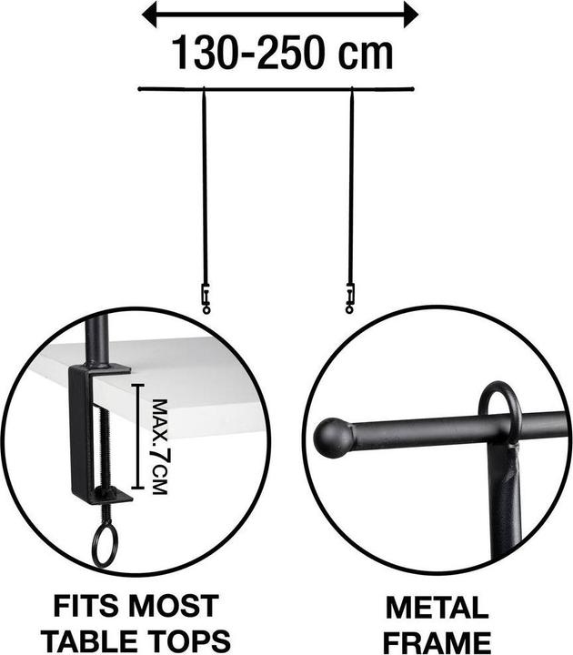 Produktbild Arti Casa Tabletop rod with clamps