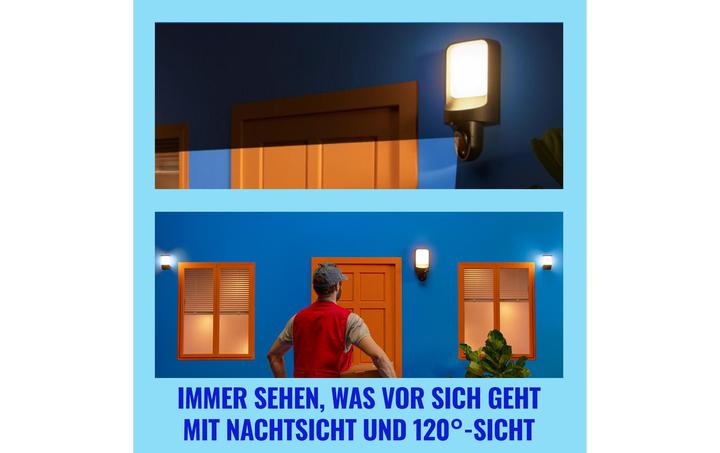Actual product image WiZ Outdoor wall light with camera (1920 x 1080 Pixels)