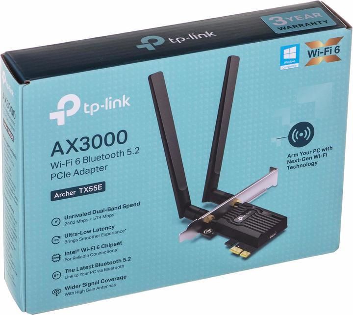Actual product image TP-Link Archer TX55E (PCI-E x1, PCI-E x16)