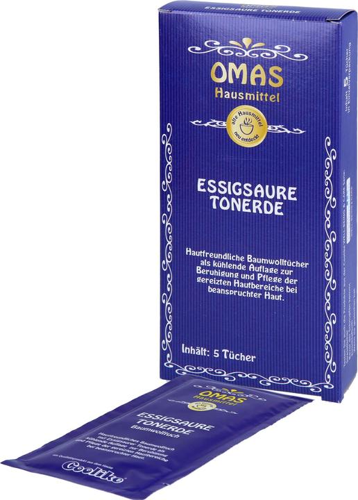 Produktbild Coolike Essigsaure Tonerde Baumwoll-Kompressen, 5 St. Tücher (Körperlotion)